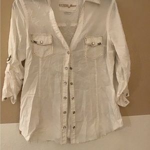 vintage guess shirt , off white. 100% cotton
